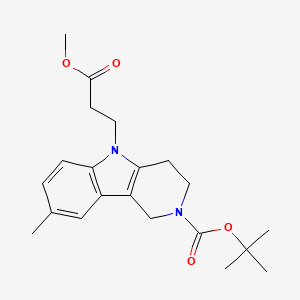 tert-butyl 5-(3-methoxy-3-oxopropyl)-8-methyl-1,3,4,5-tetrahydro-2H-pyrido[4,3-b]indole-2-carboxylate