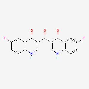 6-Fluoro-3-[(6-fluoro-4-hydroxyquinolin-3-yl)carbonyl]quinolin-4-ol