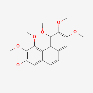 molecular formula C20H22O6 B14500324 Phenanthrene, 2,3,4,5,6,7-hexamethoxy- CAS No. 63557-97-1