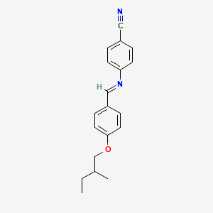 molecular formula C19H20N2O B14500359 4-[(E)-{[4-(2-Methylbutoxy)phenyl]methylidene}amino]benzonitrile CAS No. 64240-69-3