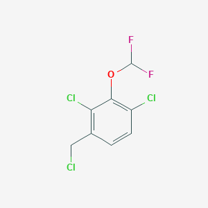molecular formula C8H5Cl3F2O B1450040 2,4-Dichloro-3-(difluoromethoxy)benzyl chloride CAS No. 1804883-96-2