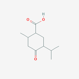 molecular formula C11H18O3 B14500419 2-Methyl-4-oxo-5-(propan-2-yl)cyclohexane-1-carboxylic acid CAS No. 62952-25-4