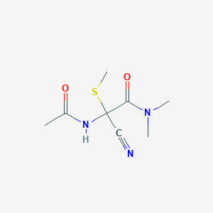 N~2~-Acetyl-N,N-dimethyl-2-(methylsulfanyl)-3-nitriloalaninamide