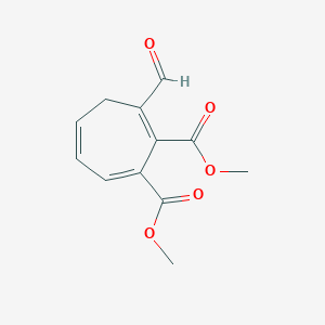 molecular formula C12H12O5 B14500441 Dimethyl 7-formylcyclohepta-2,4,7-triene-1,2-dicarboxylate CAS No. 63587-61-1