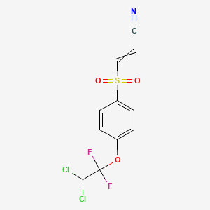 molecular formula C11H7Cl2F2NO3S B14500453 3-[4-(2,2-Dichloro-1,1-difluoroethoxy)benzene-1-sulfonyl]prop-2-enenitrile CAS No. 64728-75-2