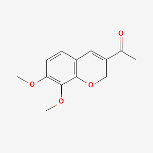 molecular formula C13H14O4 B14500454 1-(7,8-Dimethoxy-2H-1-benzopyran-3-yl)ethanone CAS No. 64466-50-8