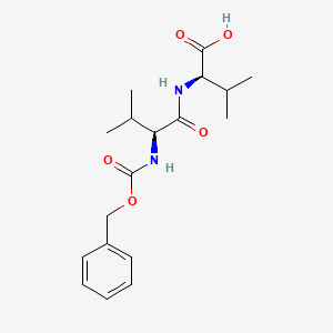 molecular formula C18H26N2O5 B14500481 N-[(Benzyloxy)carbonyl]-L-valyl-D-valine CAS No. 63986-09-4