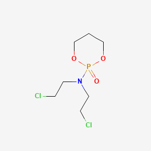 molecular formula C7H14Cl2NO3P B14500508 2-(Bis(2-chloroethyl)amino)-1,3,2-dioxaphosphorinane 2-oxide CAS No. 21089-40-7