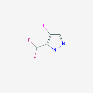 molecular formula C5H5F2IN2 B1450051 5-(difluoromethyl)-4-iodo-1-methyl-1H-pyrazole CAS No. 1856051-59-6