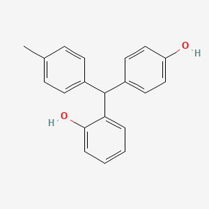 molecular formula C20H18O2 B14500530 2-[(4-Hydroxyphenyl)(4-methylphenyl)methyl]phenol CAS No. 63074-85-1