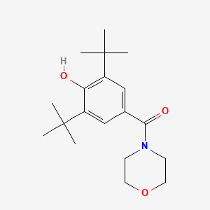 molecular formula C19H29NO3 B14500541 (3,5-Di-tert-butyl-4-hydroxyphenyl)(morpholin-4-yl)methanone CAS No. 62951-95-5