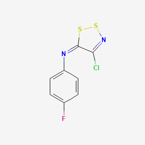 molecular formula C8H4ClFN2S2 B14500566 4-chloro-N-(4-fluorophenyl)dithiazol-5-imine CAS No. 65343-05-7