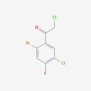 molecular formula C8H4BrCl2FO B1450057 2'-Bromo-5'-chloro-4'-fluorophenacyl chloride CAS No. 1805576-85-5