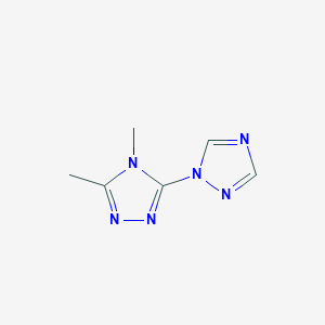 molecular formula C6H8N6 B14500575 4',5'-Dimethyl-4'H-1,3'-bi-1,2,4-triazole CAS No. 63523-90-0