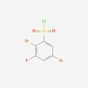 molecular formula C6H2Br2ClFO2S B1450058 2,5-Dibromo-3-fluorobenzenesulfonyl chloride CAS No. 1804416-65-6
