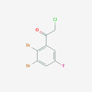 molecular formula C8H4Br2ClFO B1450059 2',3'-Dibromo-5'-fluorophenacyl chloride CAS No. 1804418-48-1