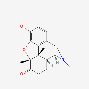 molecular formula C19H23NO3 B14500590 (4R,4aR,7aR,12bS)-9-methoxy-3,7a-dimethyl-2,4,4a,5,6,13-hexahydro-1H-4,12-methanobenzofuro[3,2-e]isoquinolin-7-one CAS No. 63868-37-1