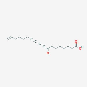 molecular formula C18H24O3 B14500596 8-Oxooctadec-17-ene-9,11-diynoic acid CAS No. 64144-74-7