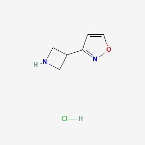 molecular formula C6H9ClN2O B1450062 3-(Azetidin-3-yl)-1,2-oxazole hydrochloride CAS No. 1700260-11-2
