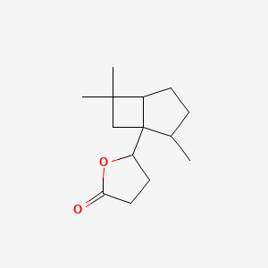 molecular formula C14H22O2 B14500659 5-(2,6,6-Trimethylbicyclo[3.2.0]heptan-1-yl)oxolan-2-one CAS No. 64661-56-9