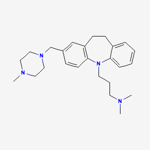 molecular formula C25H36N4 B14500670 5H-Dibenz(b,f)azepine-5-propanamine, 10,11-dihydro-N,N-dimethyl-2-((4-methyl-1-piperazinyl)methyl)- CAS No. 64097-65-0