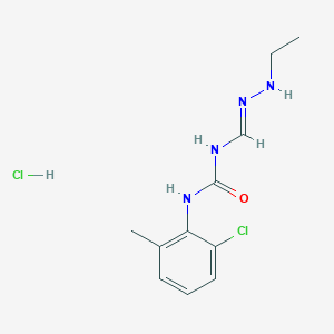 N-(2-Chloro-6-methylphenyl)-N'-((ethylamino)iminomethyl)-urea hydrochloride