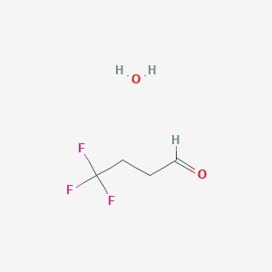 molecular formula C4H7F3O2 B1450072 4,4,4-Trifluorobutanal hydrate CAS No. 1448773-75-8
