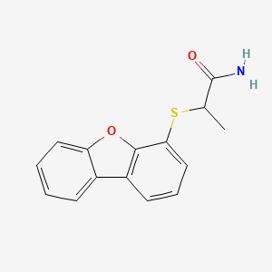 molecular formula C15H13NO2S B14500721 2-[(Dibenzo[b,d]furan-4-yl)sulfanyl]propanamide CAS No. 65010-71-1