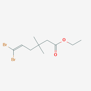 Ethyl 6,6-dibromo-3,3-dimethylhex-5-enoate