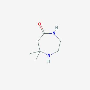molecular formula C7H14N2O B1450074 7,7-Dimethyl-1,4-diazepan-5-one CAS No. 933690-07-4