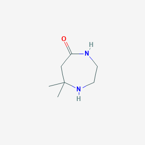 molecular formula C7H14N2O B1450074 7,7-ジメチル-1,4-ジアゼパン-5-オン CAS No. 933690-07-4