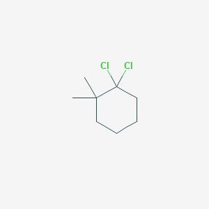 molecular formula C8H14Cl2 B14500741 1,1-Dichloro-2,2-dimethylcyclohexane CAS No. 63053-81-6