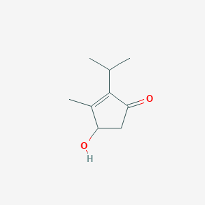 molecular formula C9H14O2 B14500775 4-Hydroxy-3-methyl-2-(propan-2-yl)cyclopent-2-en-1-one CAS No. 63161-02-4