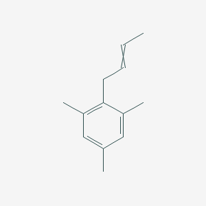 molecular formula C13H18 B14500782 2-But-2-enyl-1,3,5-trimethylbenzene CAS No. 63435-25-6