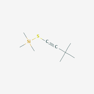 molecular formula C9H18SSi B14500789 Silane, [(3,3-dimethyl-1-butynyl)thio]trimethyl- CAS No. 63135-81-9