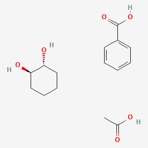 acetic acid;benzoic acid;(1R,2R)-cyclohexane-1,2-diol