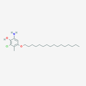 molecular formula C23H40ClNO2 B14500840 6-Amino-2-chloro-4-(hexadecyloxy)-3-methylphenol CAS No. 63226-43-7