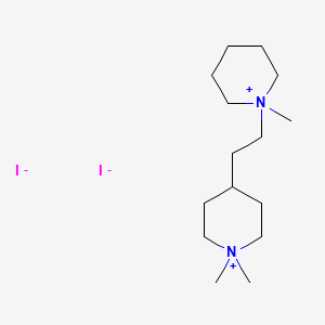 molecular formula C15H32I2N2 B14500926 Piperidinium, 1,1',1'-trimethyl-1,4'-ethylenedi-, diiodide CAS No. 63916-22-3