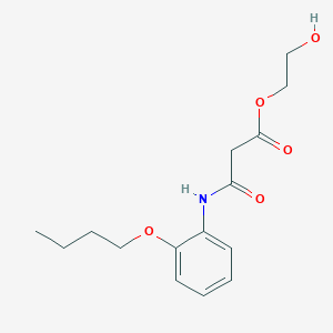 molecular formula C15H21NO5 B14500927 2-Hydroxyethyl 3-(2-butoxyanilino)-3-oxopropanoate CAS No. 63631-14-1