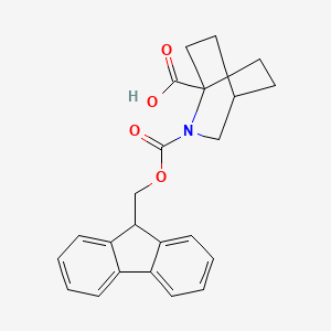 molecular formula C23H23NO4 B1450095 2-[(9H-芴-9-基甲氧基)羰基]-2-氮杂双环[2.2.2]辛烷-1-羧酸 CAS No. 1987261-87-9