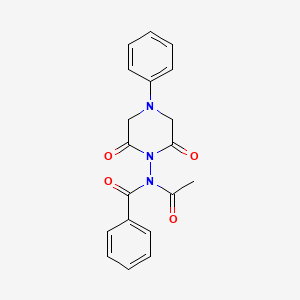 N-Acetyl-N-(2,6-dioxo-4-phenylpiperazin-1-yl)benzamide