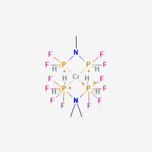 molecular formula C3H15CrF12N3P6+6 B14500954 Chromium, tris(methylimidodiphosphorous tetrafluoride-P,P')- CAS No. 63404-40-0