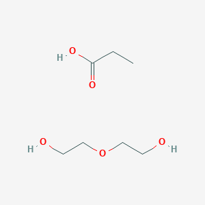 molecular formula C7H16O5 B14500978 2-(2-Hydroxyethoxy)ethanol;propanoic acid CAS No. 64080-47-3