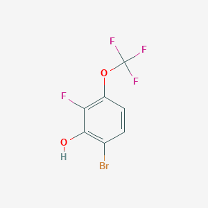 molecular formula C7H3BrF4O2 B1450099 6-Bromo-2-fluoro-3-(trifluoromethoxy)phenol CAS No. 1805580-01-1