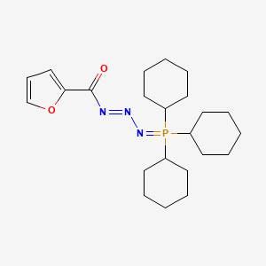 (Furan-2-yl)[(1E)-3-(tricyclohexyl-lambda~5~-phosphanylidene)triaz-1-en-1-yl]methanone