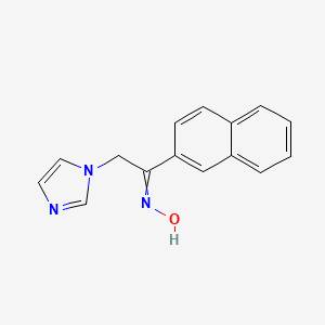 molecular formula C15H13N3O B14501026 N-[2-(1H-Imidazol-1-yl)-1-(naphthalen-2-yl)ethylidene]hydroxylamine CAS No. 64212-21-1