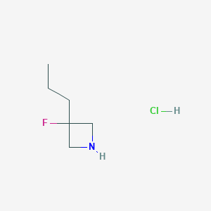 molecular formula C6H13ClFN B1450103 3-Fluoro-3-propylazetidine hydrochloride CAS No. 2098058-83-2