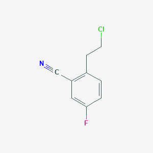 molecular formula C9H7ClFN B1450106 2-(2-Chloroethyl)-5-fluorobenzonitrile CAS No. 2050016-98-1