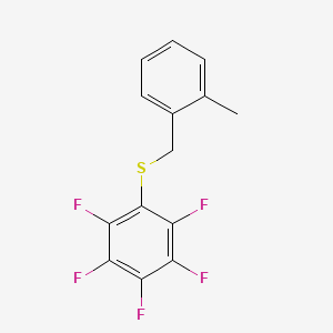 1,2,3,4,5-Pentafluoro-6-{[(2-methylphenyl)methyl]sulfanyl}benzene