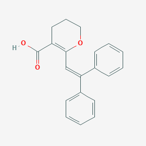 molecular formula C20H18O3 B14501071 6-(2,2-diphenylethenyl)-3,4-dihydro-2H-pyran-5-carboxylic acid CAS No. 63014-61-9